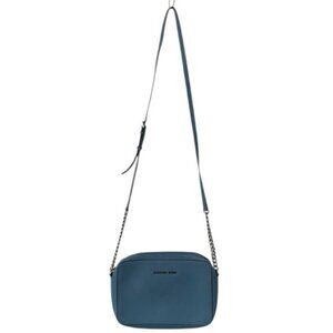Michael Kors Women’s Sky Blue‎ Leather East West Crossbody Bag Gold Hardware